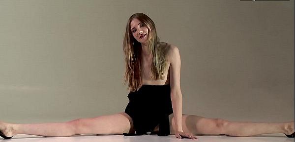  Sofia Zhiraf Russian brunette teen spreading legs